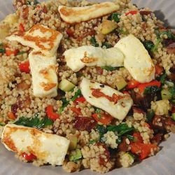 Рецепт Кускуса с баклажаном, цукини и перцем чили