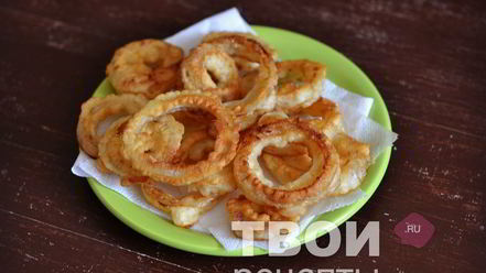 Рецепт луковых колец в кляре