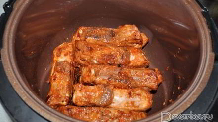 Рецепт маринованных ребрышек с картофелем в мультиварке