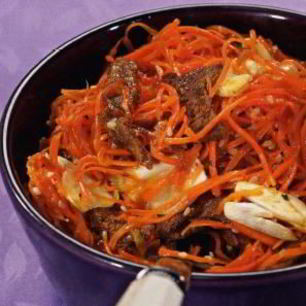 Рецепт Корейской моркови с мясом