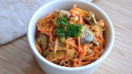 Рецепт корейской морковки с печенью