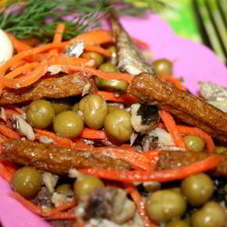 Рецепт Корейской морковки с сухариками