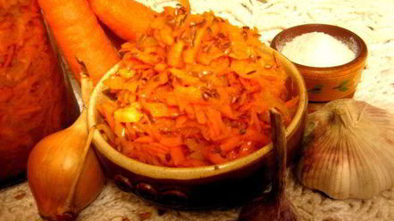 Рецепт моркови по-корейски с луком