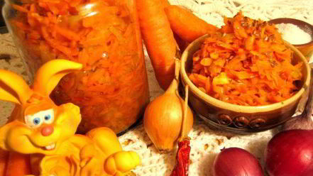 Рецепт моркови по-корейски с луком