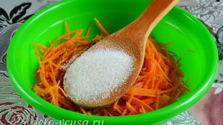 Рецепт моркови по-корейски с приправой