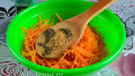 Рецепт моркови по-корейски с приправой