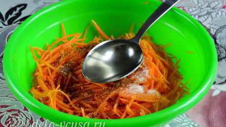 Рецепт моркови по-корейски с приправой