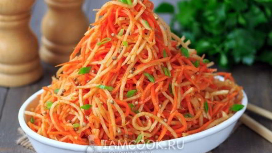 Рецепт моркови по-корейски с сельдереем
