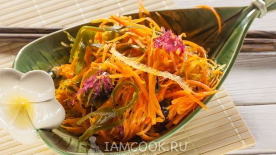 Рецепт моркови по-корейски с водорослями