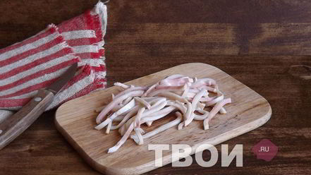 Рецепт моркови с кальмаром по-корейски