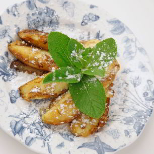 Рецепт Обжаренных яблочных долек в омлете