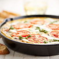 Фриттата с грибами и шпинатом