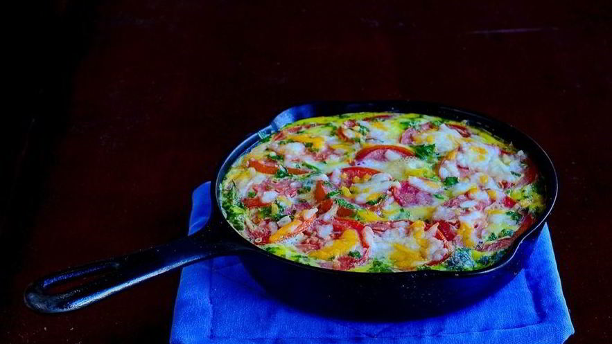 Рецепт фриттаты с картофелем и ветчиной