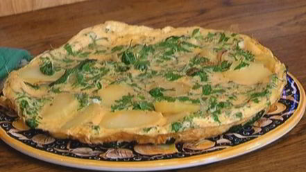 Рецепт испанского омлета со шпинатом