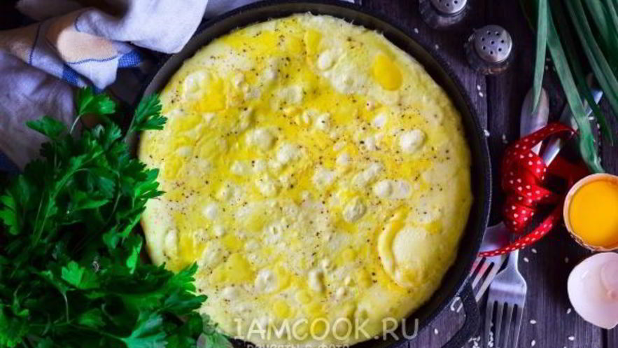 Рецепт омлета на сковороде