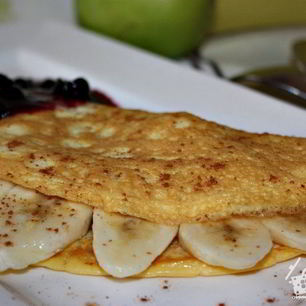 Рецепт Омлета с бананом и корицей