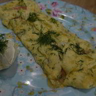 Рецепт Омлета с форелью и укропом