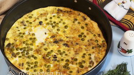 Рецепт омлета с грибами в духовке