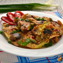 Рецепт Омлета с картофелем и грибами