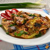 Рецепт Омлета с картофелем и грибами