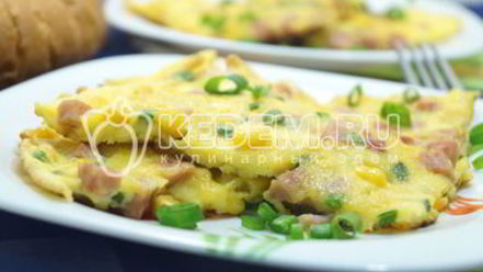 Рецепт омлета с колбасой и кукурузой бонди