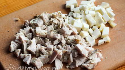 Рецепт омлета с курицей