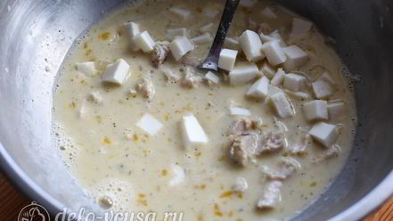 Рецепт омлета с курицей