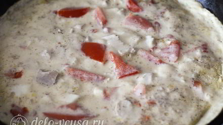 Рецепт омлета с курицей