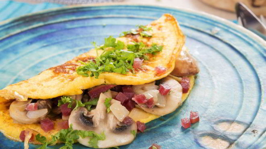 Рецепт омлета с начинкой