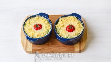 Рецепт омлета с помидорами и сыром в духовке