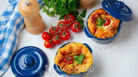 Рецепт омлета с помидорами и сыром в духовке