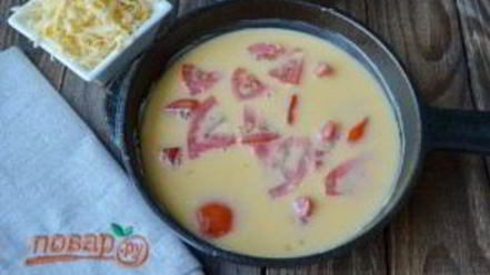 Рецепт омлета с помидорами