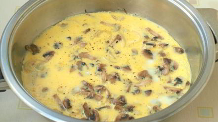 Рецепт омлета с шампиньонами