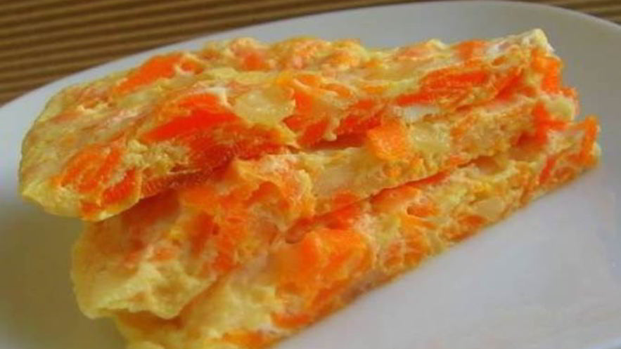 Рецепт омлета с сырой морковью