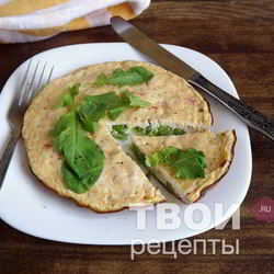 Рецепт Омлета с томатами и зеленым горошком