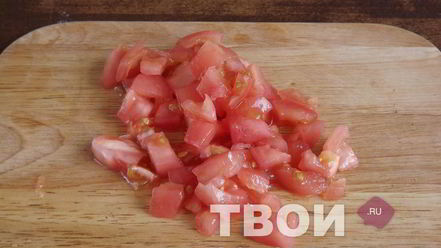 Рецепт омлета с томатами и зеленым горошком