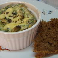 Рецепт Омлета с зеленью и грибами