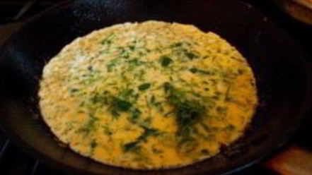 Рецепт омлета с зеленью