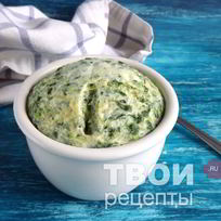 Паровой омлет со шпинатом