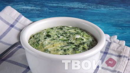 Рецепт парового омлета со шпинатом