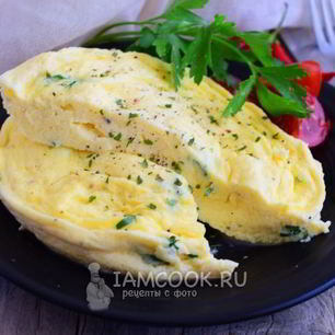 Рецепт Парового омлета в микроволновке