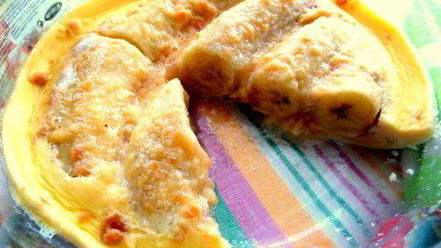 Рецепт сладкого омлета с бананами