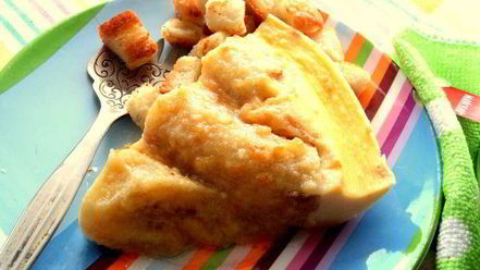 Рецепт сладкого омлета с бананами