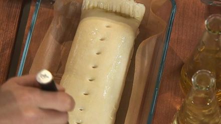 Рецепт деревенского паштета с маринованным виноградом и персиками