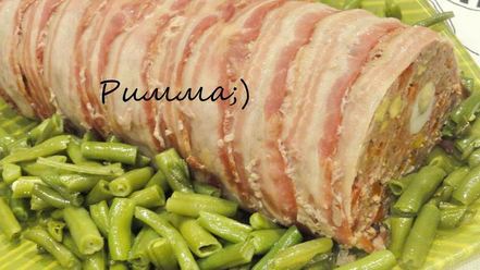 Рецепт мясного паштета с вялеными томатами, перепелиными яйцами и фисташками