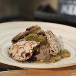 Рецепт Паштета из индюшачьей печенки с вареньем из кислых томатов