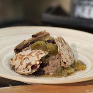 Рецепт Паштета из индюшачьей печенки с вареньем из кислых томатов