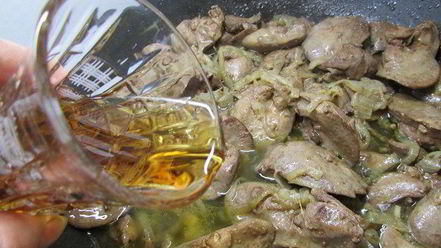 Рецепт паштета из куриной печени с коньяком и гранатовым желе