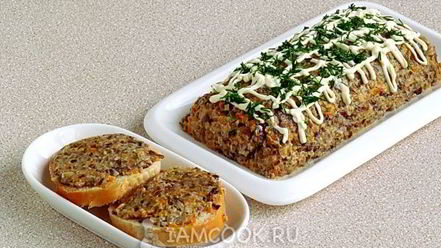 Рецепт паштета из опят с овощами