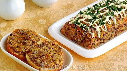 Рецепт паштета из опят с овощами